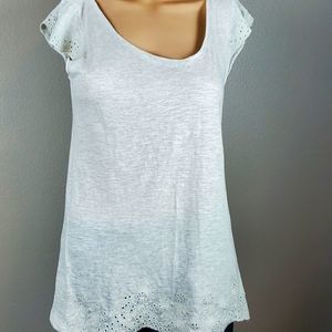 Ann Taylor Loft Oatmeal T-Shirt
